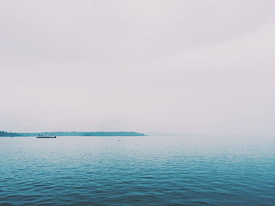 obrázek, loď, oceán, Já?, voda, ostrovy, zalévání