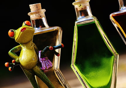 青蛙, 小鸡, 饮料, 瓶, 酒精, 数字, 饮料