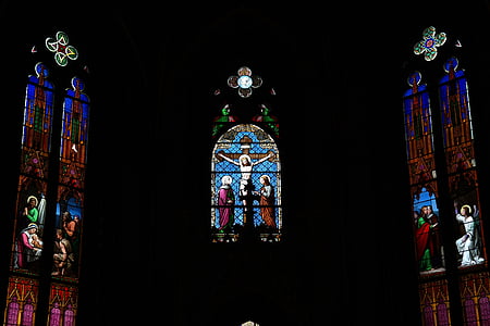 vindue, Kapel, interiør, kirkens vindue, farverige, farve, Kristus kapel