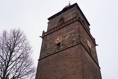 kirik, Tower, kellatorn, kella, Steeple, arhitektuur, hoone