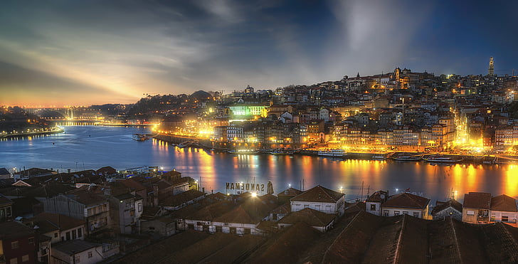 Porto, City, Portugali, historiallinen kaupunki, Rio, douro-joelle, rakennukset