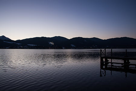 Lake, Bergen, Panorama, Bank, hemel, water, blauw