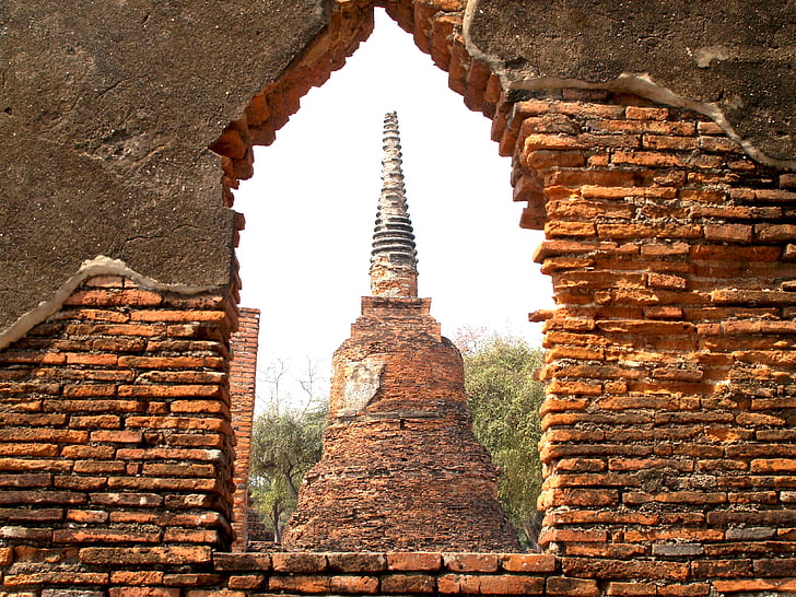 Ayutthaya, Thajsko, etnický původ, sochařství, Orientální, cestování, socha