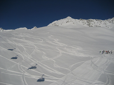 Chairlift, Sölden, Inverno, desportos de inverno, snowboard, esqui, montanha
