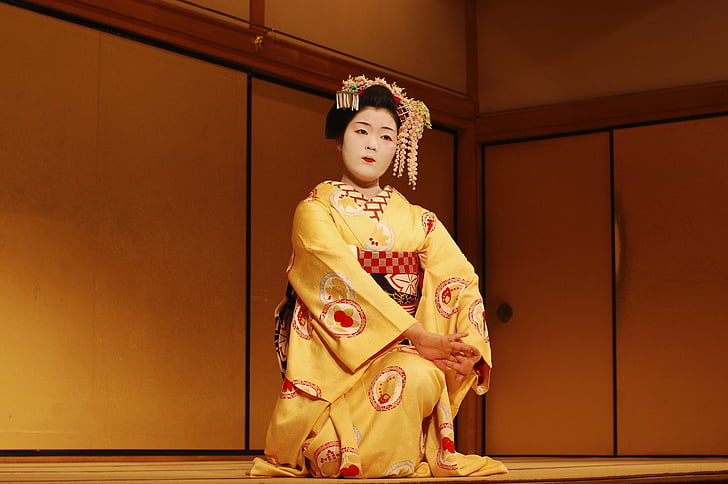 Japão, Teatro, quimono, gueisha, cenário, Kabuki, cultura japonesa