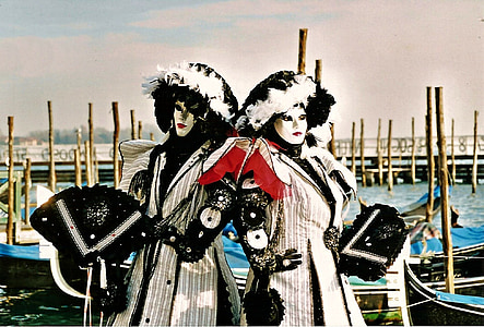 Carnaval, màscara, figura, ritual, Venècia, Itàlia, decorades