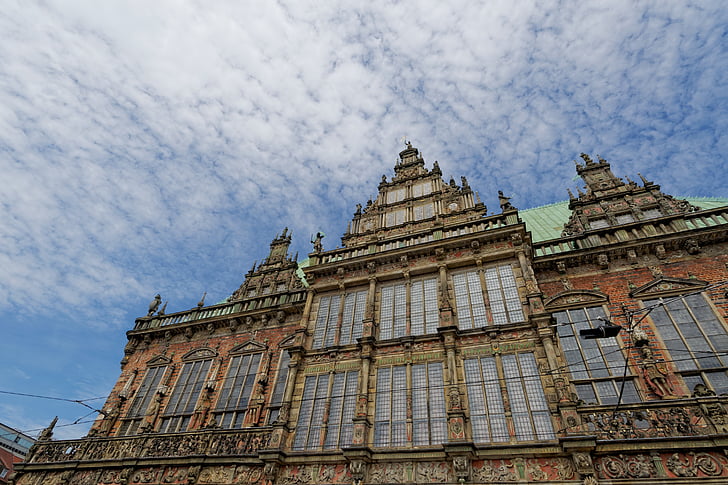Ayuntamiento de la ciudad, Bremen, Alemania, históricamente, edificio, arquitectura, Asia