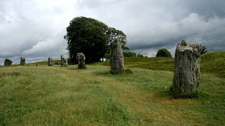kő, kör, Avebury, Anglia, kelták, druida, emlékmű