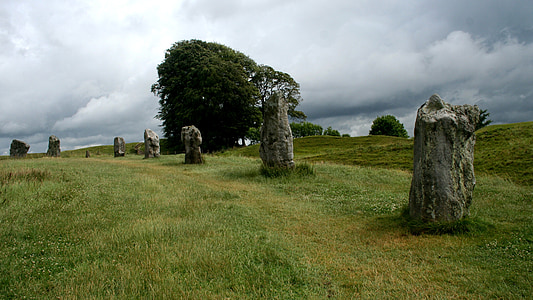 pedra, círculo, Avebury, Inglaterra, celtas, druida, Monumento