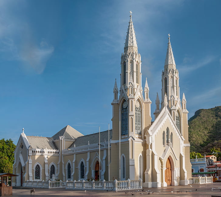 bazilika, mūsu kundzes ielejā, Venecuēla, baznīca, reliģiskā, ēka, torņi