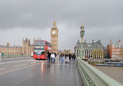 Londres, Inglaterra, relógio, rua, Monumento, relógio de rua, Torre