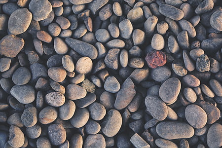 småsten, sten, jorden, materiale, runde, figur, naturlige