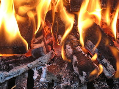 Feuer, Wärme, brennbaren, Flamme, Flammen, Holz, heiß