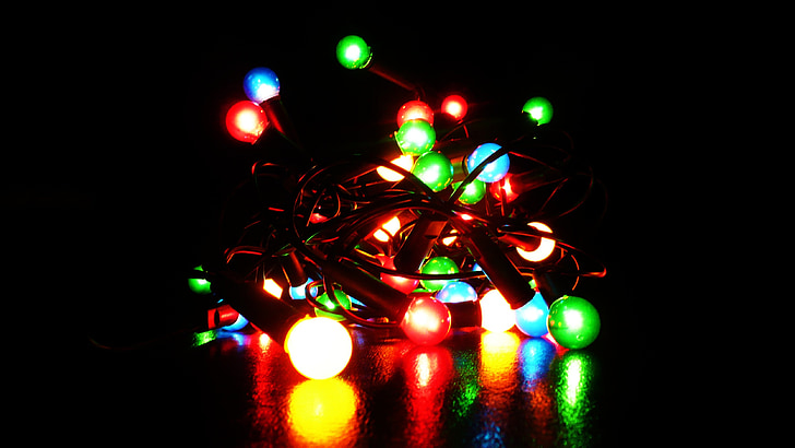 svjetla, Božić, žarulje, Božić, odmor, dekoracija, svijetle