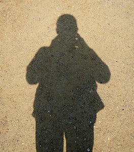 Shadow, inimese, siluett, liivane pinnas, Hispanic, liiv, Beach