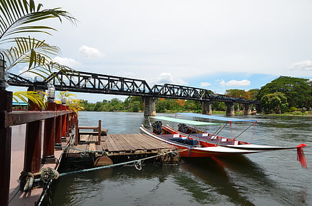 Podul, Râul, Kwai, tren, Thailanda