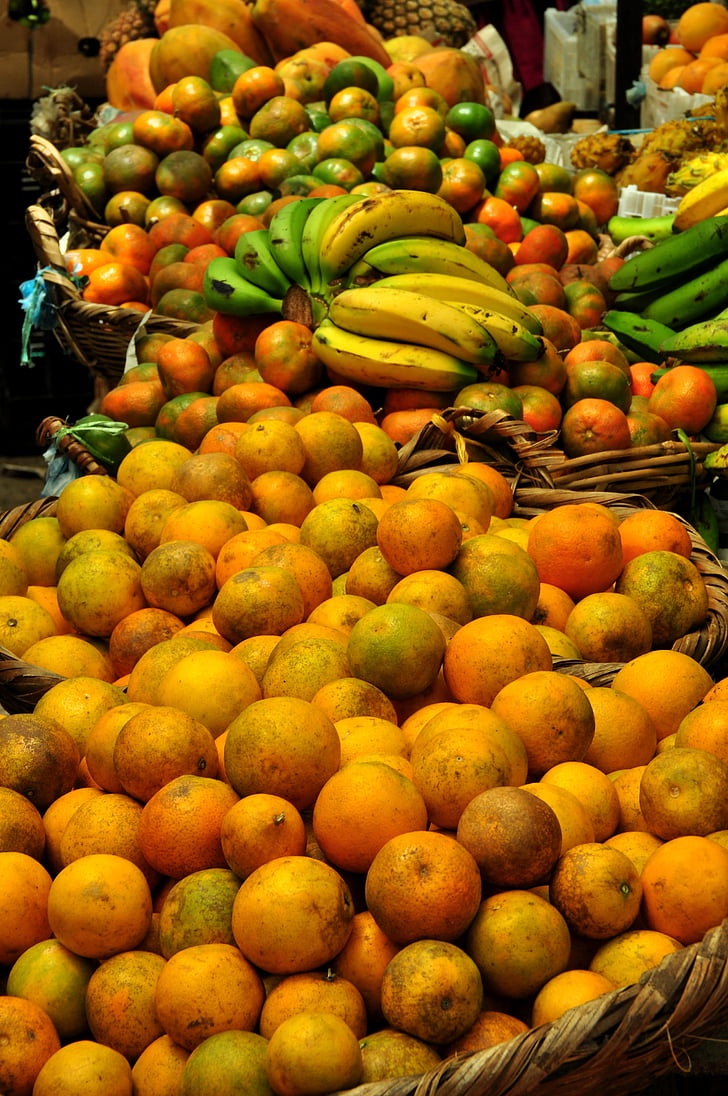 oranges, fruits, marché, alimentaire, agrumes, Naranjo, vitamine