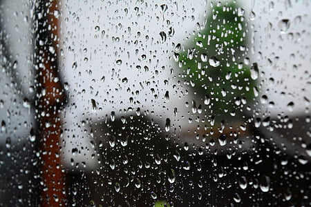 βροχή, παράθυρο, καιρικές συνθήκες, υγρό, Λυπημένο, θλίψη, θλίψη