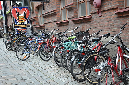 bicykle, Fínsko, študent, Univerzita, Tampere