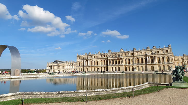 miroir, bassin, Versailles, Château, architecture, célèbre place, l’Europe