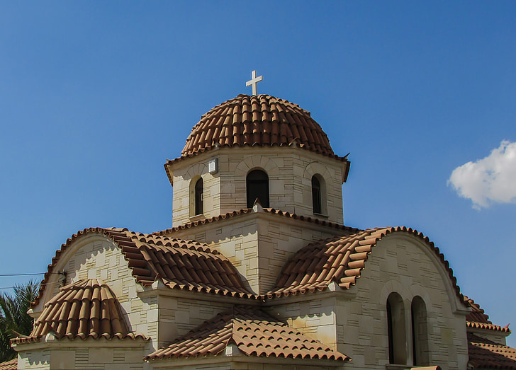 Cyprus, Paralimni, Ayios nektarios, kerk, orthodoxe, het platform, religie