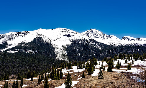 Colorado, planine, snijeg, krajolik, slikovit, priroda, na otvorenom