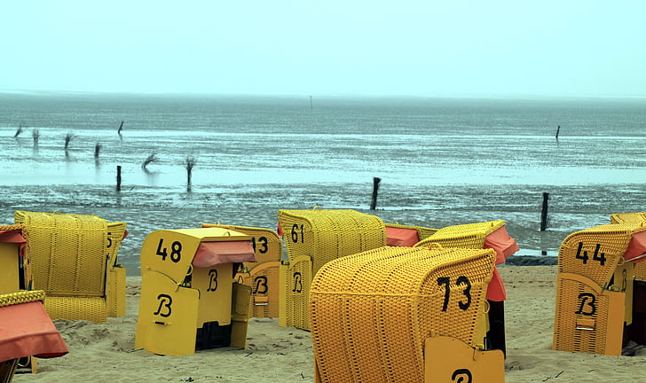Beach, more, Plážová stolička, Dovolenka, letné, Dovolenka, obnovenie