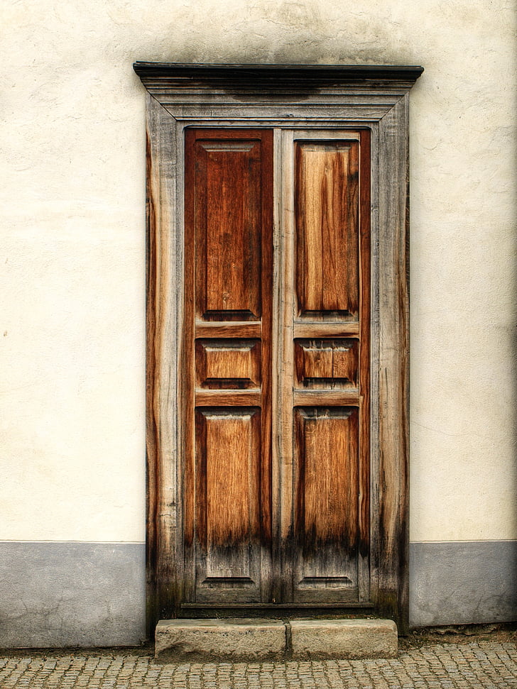 dveře, staré, vchod, staré dveře, Architektura, stará budova, dům