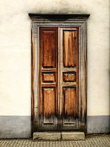 durvis, vecais, ieeja, veco durvju, arhitektūra, vecā ēka, māja