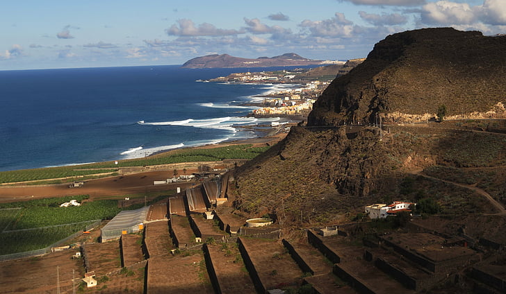 The, Palmas de Gran Canaria, wielki, Wyspy Kanaryjskie, krajobrazy, Hiszpania, pieszo