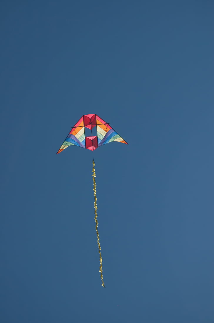 kite, sky, fly, toy, autumn, fall