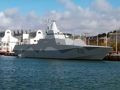 Corvette, skib, Stealth, krigsskib, patrulje, svensk, flåde