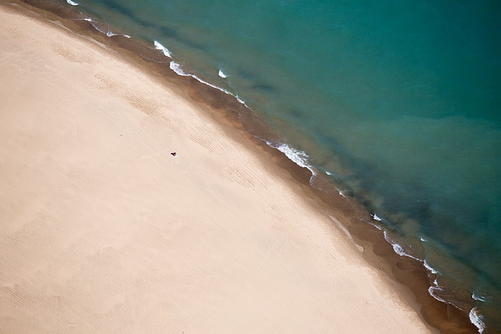 Playa, a vista de pájaro, naturaleza, Océano, arena, mar, Costa