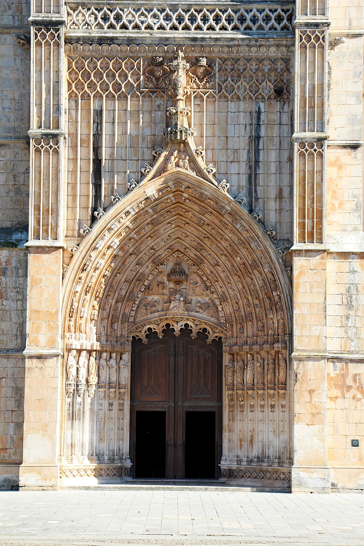 Portugali, Batalha, tracery, muistomerkki, portaali, arkkitehtuuri, kirkko
