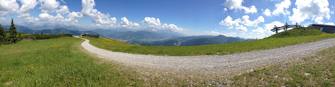 Mountain, Østrig, Road, Se