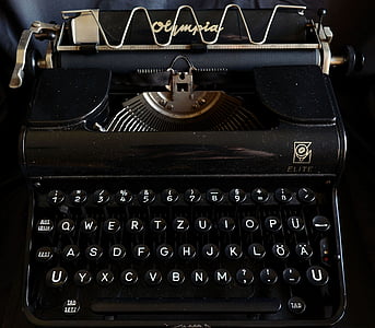 írógép, Ekkor, régi, nosztalgia, antik, Régi typewriter, irodai készülék