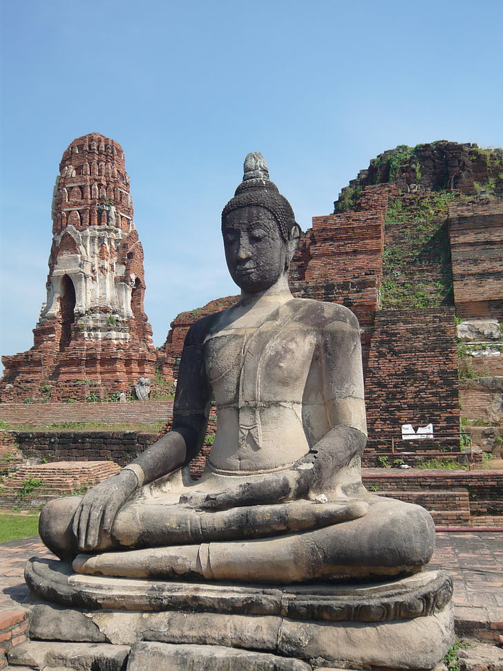 Buddha, Buddismo, meditazione, Statua di pietra, Thailandia, Asia, Statua