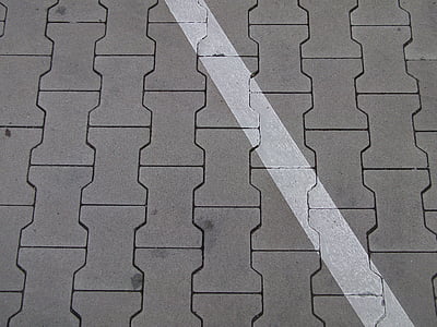 地面, 停车, 线条, 鹅卵石, 对角, 斜向, 街道