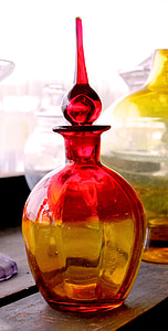 sticlă, decantare, Sticlărie, vitralii, transparente, Red, dop