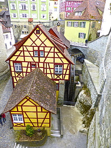 Casa, medievale, in legno, storico, architettura, punto di riferimento, vintage