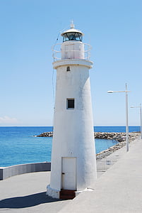 lighthouse, holiday, port, sea, italy, panorama, coast