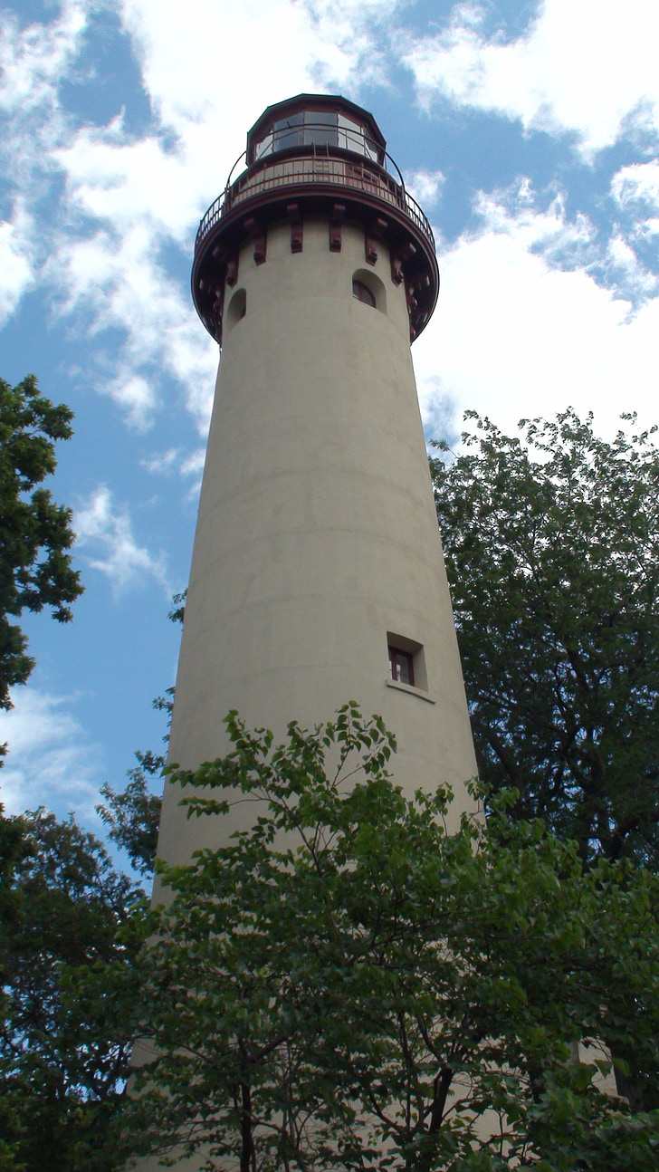 Grosse Punktlicht, Leuchtturm, Skokie, Strand, Lake michigan, Illinois, historische