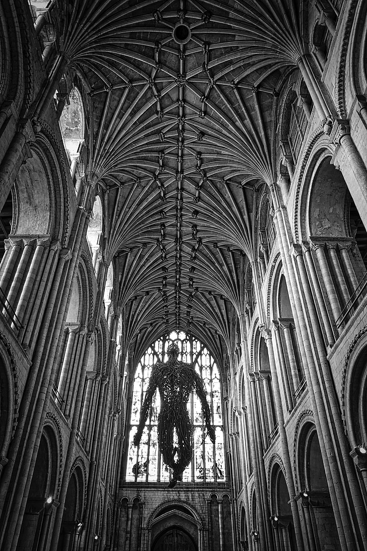 au plafond, Cathédrale de Norwich, classique, chrétienne, religion, architecture, Norfolk