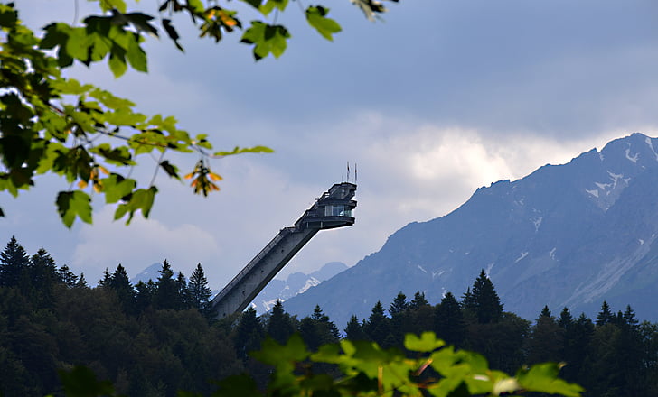 skiflug, Hill, Oberstdorf, Ski sport, síugró sánc, Síugrás, Allgäu