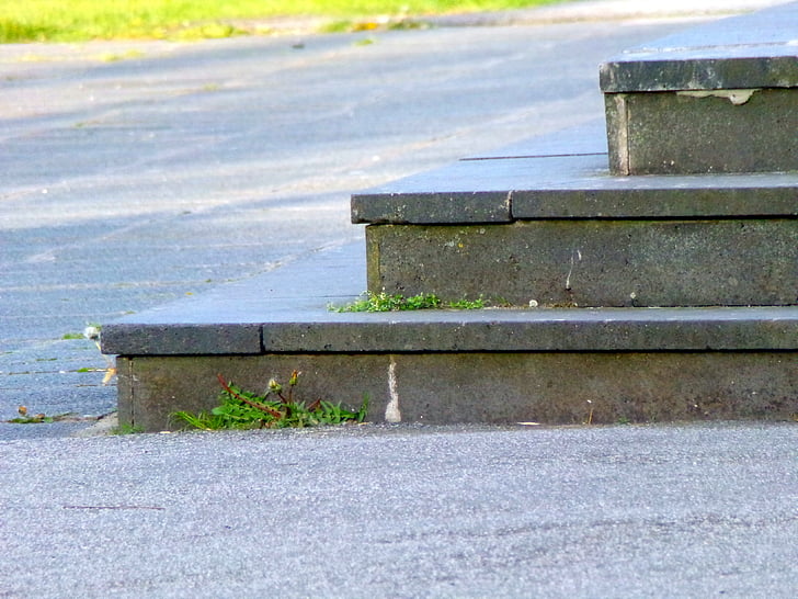 stairs, stone, grass