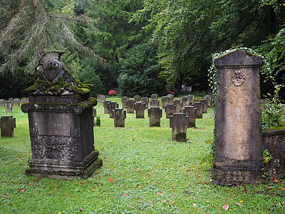 pietre tombali, Cimitero stuttgart della foresta, Cimitero, Cimitero del terreno boscoso, Graves, tombe di soldati, luogo di riposo