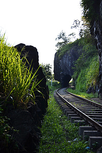 željeznica, željeznicom, tračnice, vlak, prijevoz, put, tunel