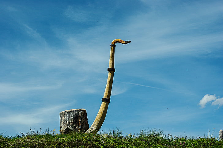 wood carving, large whistle, sky, craft, wood work