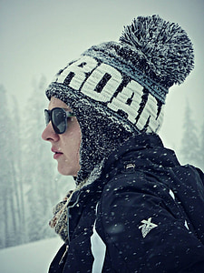 snow, ski, girl, winter, cold, sport, fun