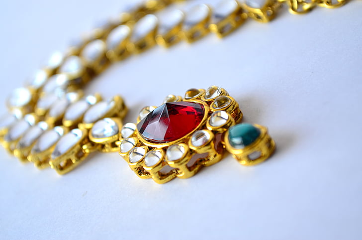 halsband, smycken, guld, lyx, mode, skönhet, Glamour